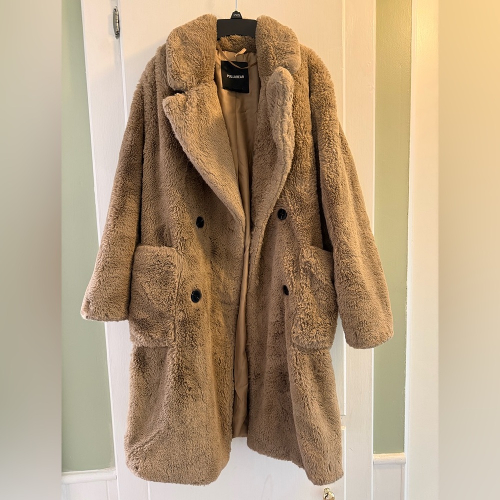Pull&Bear Cozy Brown Teddy Jacket